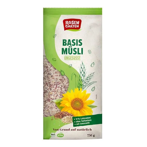 Basis Müsli mit Amaranth 750g | ROSENGARTEN