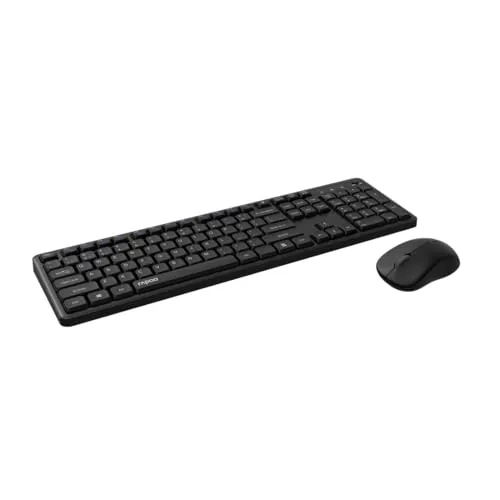 RAPOO 8150 Kombo: Kabelloses Maus & Tastatur Set - Tastaturen & Maus Sets mit Multimodus-Funkverbindung für stabile Übertragung und einfache Umschaltung zwischen bis zu 4 Geräten – ideal für effizientes Multitasking.