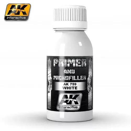 AK Interactive AK759 - White Primer And Microfiller 100 ml - Neu
