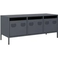 vidaXL TV-Schrank Anthrazit 101,5x39x43,5 cm aus Kaltgewalztem Stahl