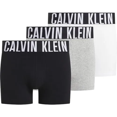 Calvin Klein Herren 3Pk 000NB3608A Trunk, Mehrfarbig (Black, Grey Heather, White), M