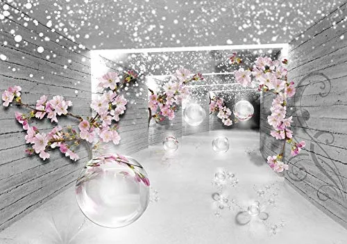 Forwall Fototapete Blumen 3D EFFEKT Orchidee - Moderne Vlies Tapete mit optischer Illusion, UV-beständig und kinderleichte Montage, ideal für ein beeindruckendes Wohnambiente.