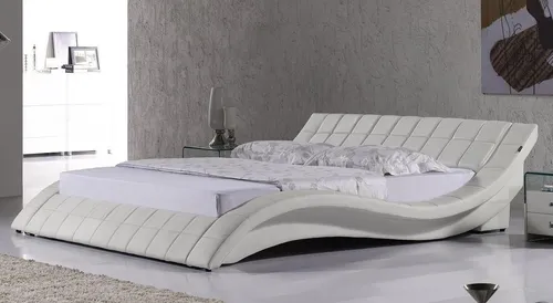 Luxus Doppelbett 180x200cm aus Leder mit modernem Design