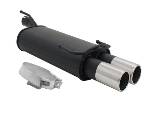 Novus Sportauspuff für Opel Astra F / Opel Kadett E 2x76mm - Schalldämpfer mit sportlichem Design, verbessert den Klang und die Leistung Ihres Fahrzeugs.