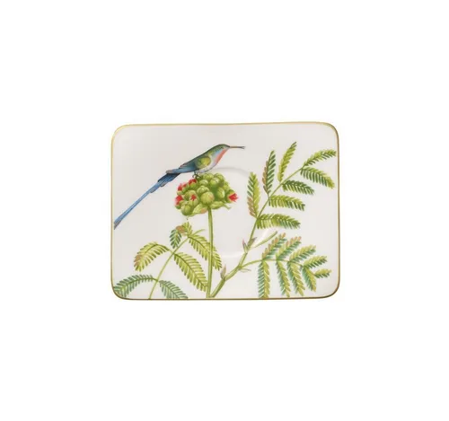 Villeroy & Boch Amazonia Kaffee Untertasse 17x14 cm - Thermobehälter: Rechteckige Untertasse aus hochwertigem Bone China, bunt gestaltet und ideal für stilvolle Kaffeepausen.