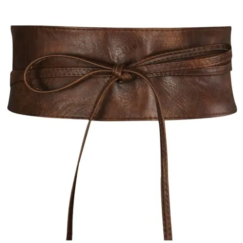 Frentree Damen Taillengürtel, breiter Wickelgürtel Obi Gürtel zum Schnüren Hüftgürtel Bindegürtel