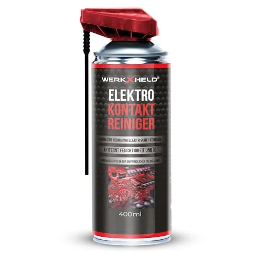 WerkXheld Kontaktspray 400ml – Effektiver Elektronikreiniger Kontaktspray für Elektronik Auto, Platinenreiniger, Kontakt-Spray