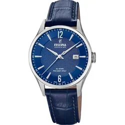 Festina CLASSIQUES CUIR F20007/6 Herrenarmbanduhr - Elegante Herrenarmbanduhr aus Edelstahl mit Lederarmband und Saphirglas, perfekt für stilbewusste Männer.