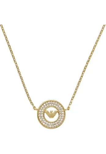 Emporio Armani Damen-Halskette aus Edelstahl oder Sterlingsilber - Elegante Kette in Narzissengold mit Karabinerverschluss, perfekt für lässige Anlässe und ein stilvolles Accessoire für jede Garderobe.