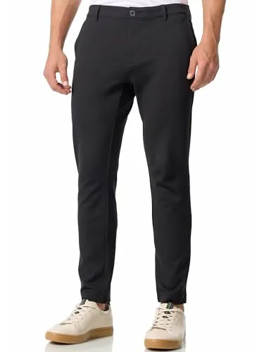 JEFF Herren JFEzra Stoffhose mit 4 Taschen | Stretch Hose für Männer in Schwarz, 34/34 - Elegante Herrenstoffhose mit hohem Tragekomfort und modernem Design. Ideal für jede Gelegenheit, aus hochwertiger Materialmischung für ein angenehmes Tragegefühl. Perfekt für den Alltag oder besondere Anlässe.