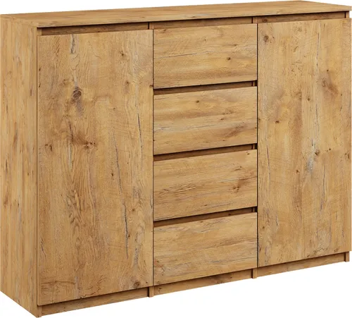 Kommode 4 Schubladen & 2 Schränke 140cm