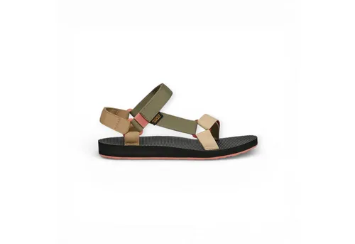 Teva Sandale Original Universal olive/bunt Damen, Größe 42 (US: 11) - Wasserbeständige Damen-Sandale mit anpassbarem Strapsystem. Der Klettverschluss ermöglicht schnelles An- und Ausziehen. Das bequeme EVA-Fußbett sorgt für Komfort bei jedem Schritt.