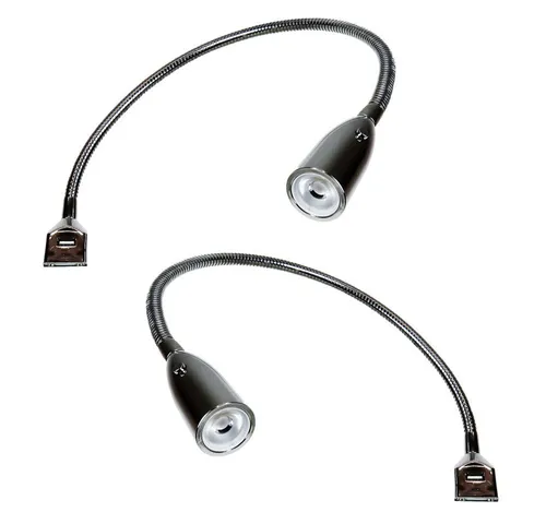kalb Flexible LED Bettleuchte Silbergrau Warmweiß mit USB Ladefunktion 2er Set - Moderne LED Bettleuchte mit flexiblem Schwanenhals und praktischer USB-Ladefunktion. Ideal für komfortables Lesen und gleichzeitiges Laden Ihres Smartphones – alles in einem stilvollen Design. Perfekt für Ihr Schlafzimmer!