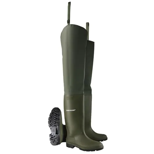 Dunlop Pricemastor Thigh Wader Watstiefel in grün von Dunlop