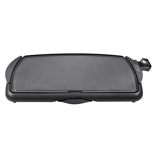 bella Elektro-Keramik-Titan-Grillplatte mit Antihaftbeschichtung, 1500W, 27cm x 51cm, Schwarz