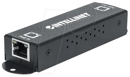 Intellinet 560962 PoE Injektor 1 GBit/s - PoE Injektor für IEEE 802.3at (25.5 W) und IEEE 802.3af (12.95 W), ideal für die Stromversorgung von IP-Kameras und Access Points ohne zusätzliche Stromversorgung.