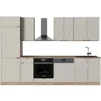 Vicco Küchenzeile Fame-Line, 300 cm in beige von Vicco