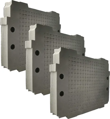 vhbw 3x Schaumstoffeinlage kompatibel mit Hitachi Hit Case I-IV Werkzeugkoffer - Individuell Anpassbar, Schaumstoff / Hartschaum Anthrazit-Grau