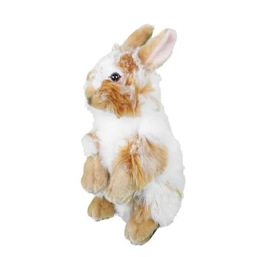 Teddys Rothenburg Kuscheltier Hase 23 cm - Plüschhase in Braun/Weiß - Kuscheltiere: 23 cm großer Hase aus kuschelweichem Plüsch, maschinenwaschbar bis 30°C – ideal zum Schmusen und Spielen!