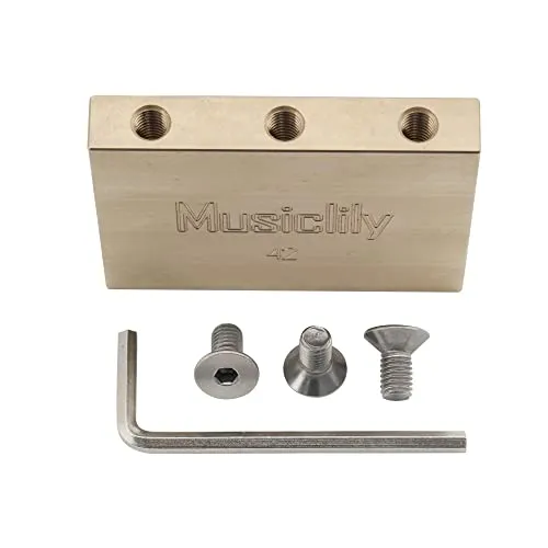 Musiclily Ultra 42mm Solide Messing Tremolo Block für Floyd Rose Locking Tremolo Steg E-Gitarre