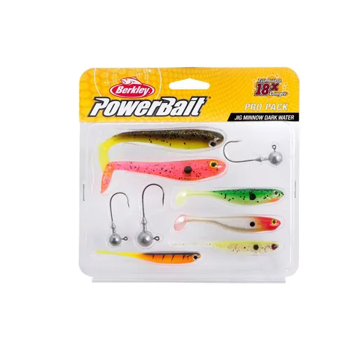 Kunstköder Berkley Pro Pack Jig Elritze dunkles Wasser Mix 9x Teile Gummi Köder