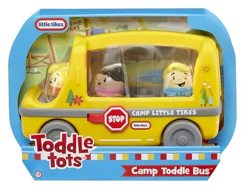 little tikes Toddle Tots Camp Bus - Toddle Spielset, Enthält Bus + 3 Figuren für Rollenspiele, für Kleinkinder und Jungen und Mädchen im Alter von 1-5 Jahren