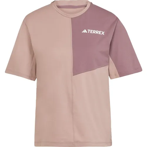 adidas Terrex Multi Climacool T-Shirt warm clay (AFDT) L - Outdoor & Funktionsshirts für Damen, mit innovativer CLIMACOOL-Technologie für optimale Atmungsaktivität und Feuchtigkeitsmanagement, ideal für Wandern und Speed Hiking.