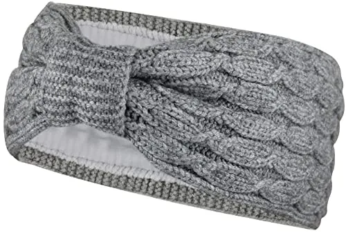 Frentree Stirnband Damen, Strick Haarband im Twist Knoten Schleife Design, Ohrenschützer Mädchen mit weichem Fleece Innenfutter