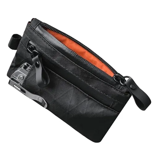 ALPAKA Zip Pouch Pro Schwarz X-Pac VX21 | Minimalistische Geldbörse Herren mit RFID-Schutz | Portmonee Herren mit 3 Multifunktions-Fächer | Für 4-12 Karten | Wetterfest | Kompatibel mit HUB Keychain