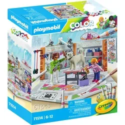 PLAYMOBIL 71514 - COLOR Hundesalon, kreatives Spielvergnügen mit abwaschbaren Farben und beweglichen Elementen für endlosen Spaß