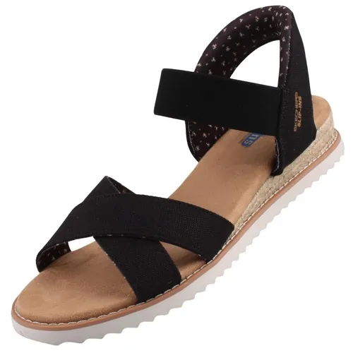 Skechers Slip-Ins Bobs Desert Kiss – Golden Lily Damen Sandale Schwarz
