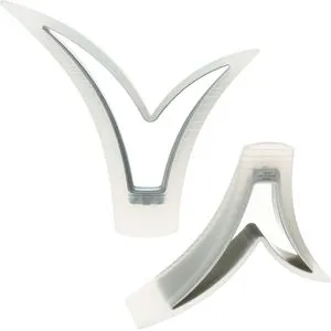 Softerfix Türstopper aus Kunststoff/Gummi, 2 Stück, für den Boden, rutschfest, transparent, 9 x 11,5cm