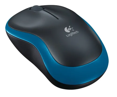 Logitech M185 Wireless Maus blau (kabellos, USB, beidhändig, 1000 dpi) #2426079