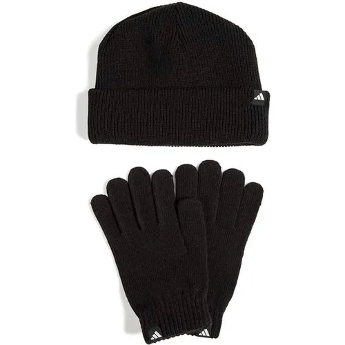 ADIDAS Herren Mütze Set aus Handschuhen und Mütze - Stylisches Set aus Mütze und Handschuhen von ADIDAS für kalte Tage. Hält angenehm warm und bietet hohen Tragekomfort dank dehnbarem Acrylmaterial. Ideal für den täglichen Gebrauch.