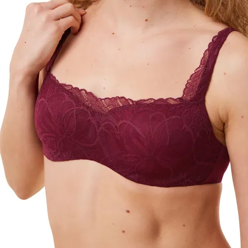Triumph Body Make-Up Illusion Lace Balconette Bra 75D in braun von Triumph