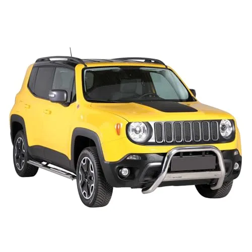 Produktbild OMAC Frontbügel Frontschutzbügel kompatibel mit Jeep Renegade Trailhawk 2014-2024 Silber ø63mm