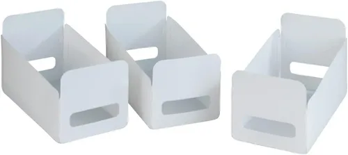 WENKO Haushalts-Organizer 3er Set Aufbewahrungsbox PP Weiß 15x18x30 cm