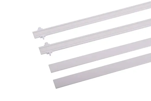 Deco-Raum Paneelwagen mit Klettband und Beschwerungsprofil, Schiebegardinen, (Komplett-Set, 1-St., Flächenvorhangschienen Set), Flächenvorhang-Technik