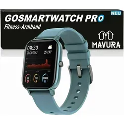 GOSMARTWATCH PRO Bluetooth wasserdicht für Android und IPhone iOS - Schwarz - Schwarz