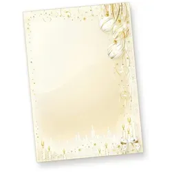 TATMOTIVE Weihnachtsbriefpapier Weihnachtsmärchen 250 Blatt Briefpapier Weihnachten DIN A4 elegant ohne Umschlag