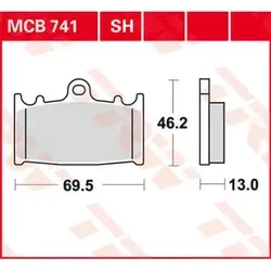 TRW Lucas MCB741 Bremsbelag