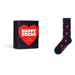 Happy Socks Kurzsocken Unisex mit Herzmotiv - Bequeme Happy Socks für Damen und Herren im 1er Pack. Ideal als Geschenk in ansprechender Box, mit verstärktem Fersen- und Zehenbereich für zusätzlichen Komfort.