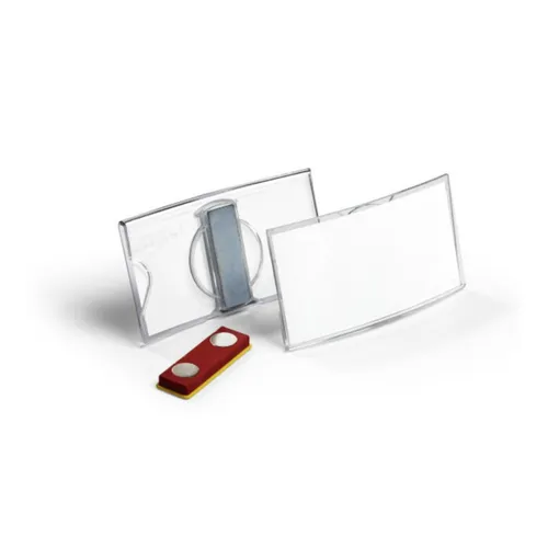 Namensschild 8123-19 Konvex mit Magnet 40x75mm Durable Rahmenloses Namenschild