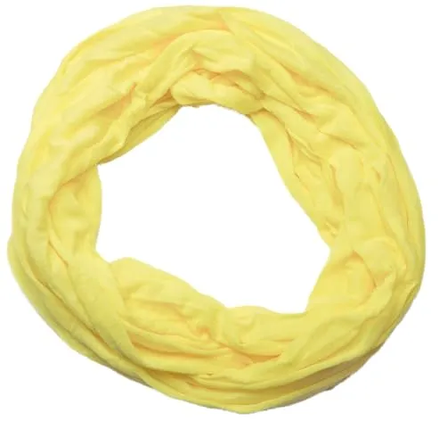 styleBREAKER Damen Jersey Loop Schlauchschal in Crash-Optik | Leichter elastischer Sommerschal Unifarben | Weich & Modisch | One Size, Farbe:Gelb