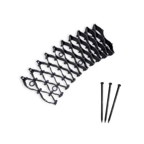 bepco Flexgitter 5er Set (48 x 20cm) – Rasengitter Geogitter – Flexible & robuste Bodenverstärkung, Mähroboter-geeignet, mit 15 Erdanker, 100% recycelter Kunststoff, für Garten & Wege