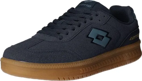Lotto MAKERA SC Unisex Sneaker, Navy/Midblue, 44 EU - Herren-Sneaker im angesagten Retro-Design mit honigfarbener Sohle und hochwertiger Logoapplikation für einen sportlichen Look.