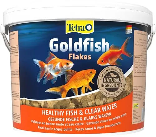 Tetra Goldfish 10 L Flockenfutter - Fischfutter für Goldfische und andere Kaltwasserfische, fördert ein gesundes Wachstum und die Farbenpracht.