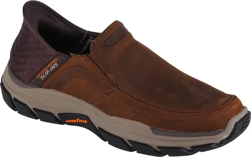 Skechers Sneaker Slip-Ins Respected - Elgin in Braun, 42 1/2 - Sneaker für Herren, bequemes Slip-In-Design und stylische Braunfarbe, ideal für den Alltag oder sportliche Aktivitäten.