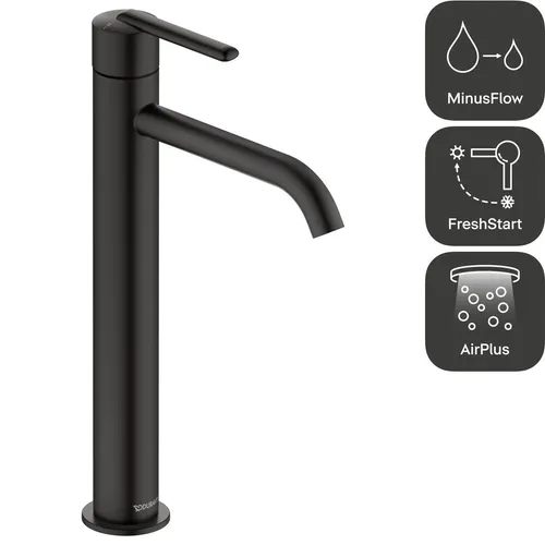 Duravit Balcoon Einhebel-Waschtischmischer XL Schwarz Matt