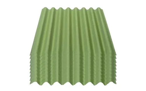 Onduline Easyline Dachplatte - grün, 9x0,76m² - Dachbau mit praktischen Bitumenwellplatten, ideal für Vordächer und Gartenhäuser. Wasserdicht und stabil bei Dachneigungen von 7° bis 90°, einfach zu transportieren.
